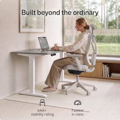 Desktronic HomePro Standing Desk 72x30 — Made in Europe, Ergonomic Sit Stand Home Office Desk, Electric Height Adjustable, Dual Motor, USB & USB-C Charging, Wobble-Free, Touchscreen, 3 Memory Presets