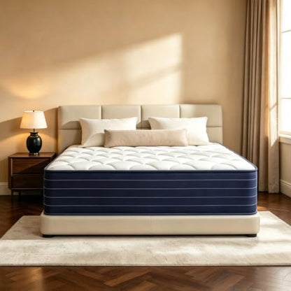 Full Size Mattress, 12 Inch Hybrid Full Mattress, Medium Firm with 7-Zone Support, Individually Pocketed Springs for Pressure Relief and Motion Isolation, Cooling Sleep, Double Mattress