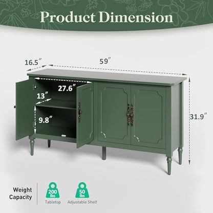 RoyalCraft Sideboard Buffet Cabinet with Storage, Kitchen Buffet Cabinet
