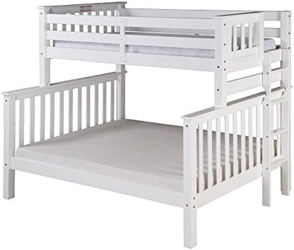 Camaflexi Santa Fe Mission Tall Bunk Bed End Ladder, Twin Over Full, White