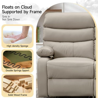 Reclining Loveseat Sofa Anti-Scratch Leather Recliner Couch