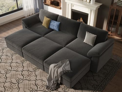 EASE MOOSE Sectional Modular Sofa, Oversized Sleeper Deep seat Couch