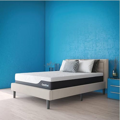 COOL GEL Chill Memory Foam 14-Inch Mattress with Pillow, CertiPUR-US Certified, Mattress in a Box, Full, White