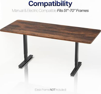 VIVO 71" x 30" Vintage Brown Solid Table Top