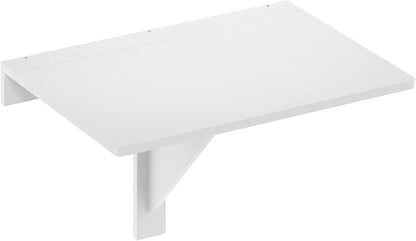 Furinno Hermite White Folding Table, Wall Mount Floating Table, 23.6 x 30.4 x 17.3, Easy Assembly, for Living Room, Office, Bedroom, Apartment, Plain White