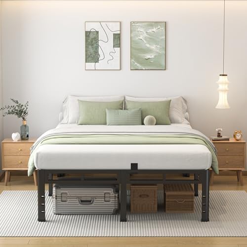 NKZ 2-in-1 California King Metal Platform Bed Frame, 20" Heavy Duty Base