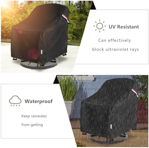 Patio Chair Covers Waterproof 2 Pack, 30" W x 34" D x 36" H