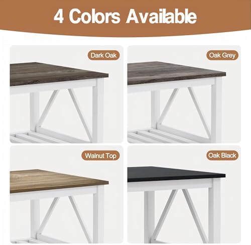 Coffee Table with Storage Small White Farmhouse Coffee Table for Livingroom
