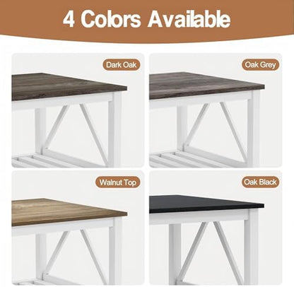 Coffee Table with Storage Small White Farmhouse Coffee Table for Livingroom