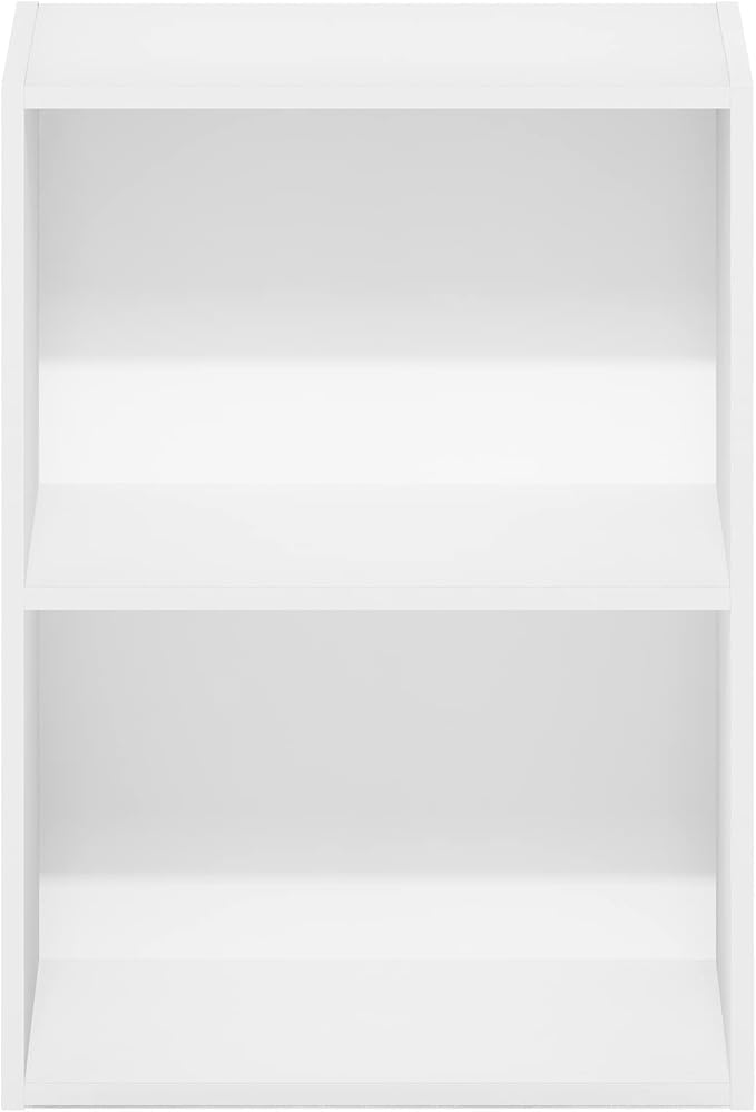 Furinno Luder Bookcase / Book / Storage, 2-Tier, White