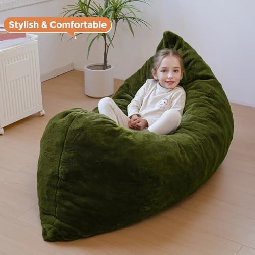 MAXYOYO 3 in 1 Kids Bean Bag Chair, Comfy Floor Sofa with Removed Cover