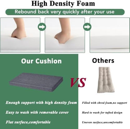 Piano Bench Cushion 36x14 Inch for Indoor with Non Slip Bottom,Dark Gray