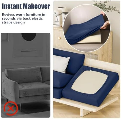 8Pcs Outdoor Cushion Covers, Stretch Patio Furniture Couch Chair Slipcovers
