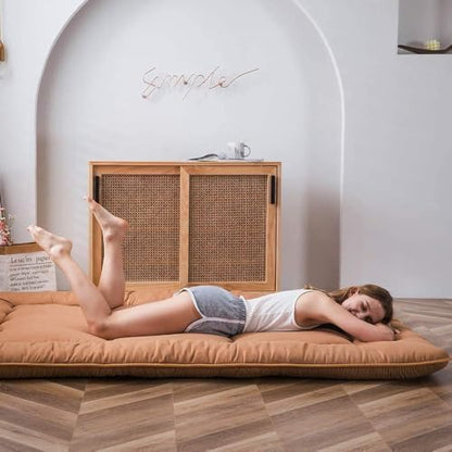 MAXYOYO Japanese Floor Mattress 4" Thick King Size Foldable Futon Mattress