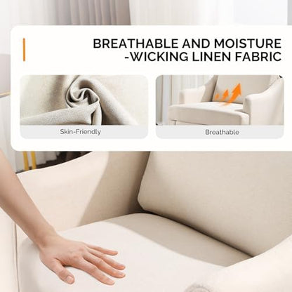 VINGLI Accent Chair, Small Cozy Upholstered Armchair, Compact Reading Chair