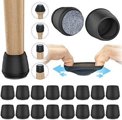 Extra Large Chair Leg Floor Protectors,(Fit 2.36-3.03", Black).