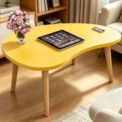 23.6" Small Coffee Table for Small Space, Mini Low Oval Coffee Table