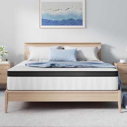 Avenco Twin Mattress, 10 Inch Medium Firm Twin Size Mattress in a Box, Hybrid Mattresses with Smarts™ Coil Pocket Springs for Motion Isolation, Strong Edge Support, CertiPUR-US Certified