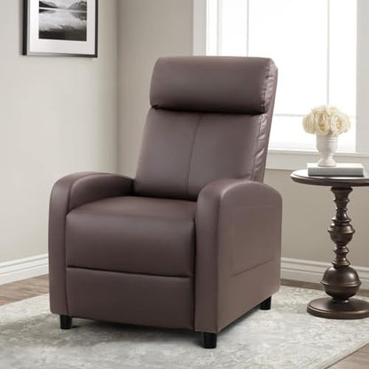Furniwell Massage Recliner Chair for Living Room PU Leather Reclining Chair