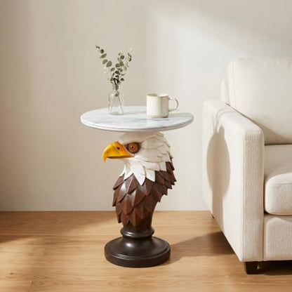 Majestic Eagle Bust Pedestal End Table