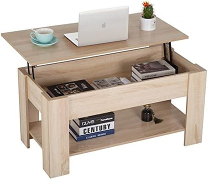 FDW | 39" Lift Top Coffee Table | Gray | with Hidden Storage