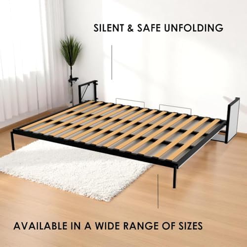 Murphy Bed - Murphy Bed European Wall Bed - Folding Bed - Horizontal - 55" x 75" - Studio