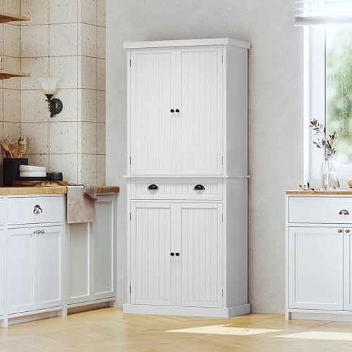 ARTPOWER 72" Pantry Storage Cabinet with Door Shelves