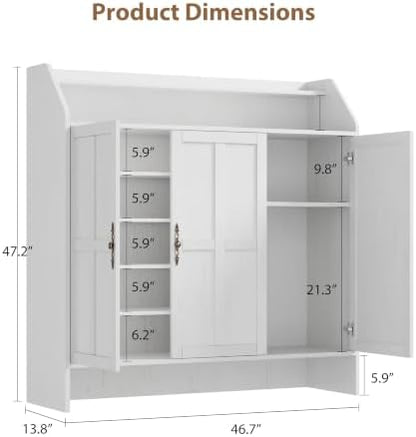 GarveeHome Shoe Storage Cabinet with 3 Doors