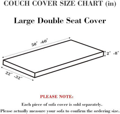 Couch Covers for 2 Cushion Sofa Pet Friendly Couch Cushion Covers Universal Sofa Covers Washable Stretch Slipcovers for Sectional Sofa (Texture Gray,Large Double Seat Cover)