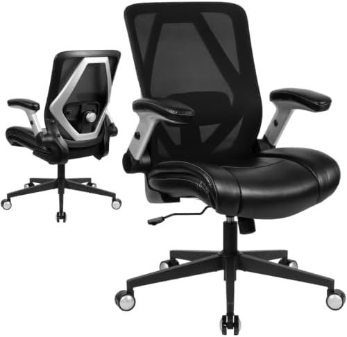 400lbs Big and Tall Office Chair,Ergonomic Heavy Duty Desk Chair,Black