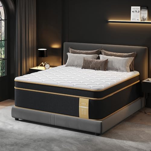 LETMOON Queen Mattress 14 Inch, Hotel-Level Luxury Hybrid Mattress Queen Size Bed in a Box, Cool Gel Memory Foam & 7-Zone Support Pocket Springs, Relieve Back & Hip Pain, Fiberglass-Free, CertiPUR-US