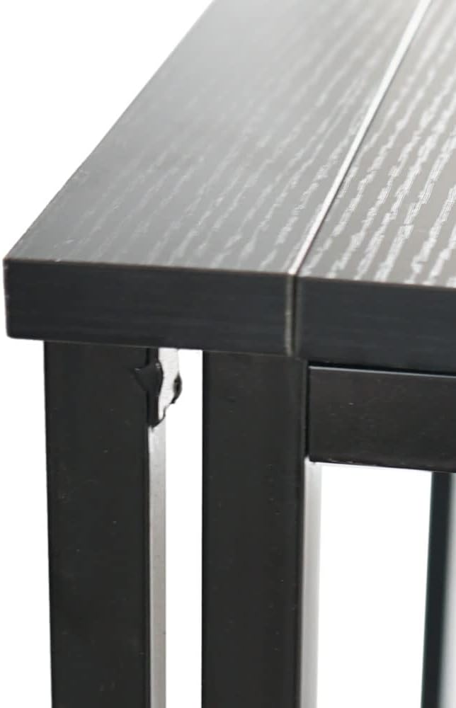 Collapsible Computer Desk - Gaming Desk - Laptop Table - Foldable Writing and Study Table - Home and Office Desk - Portable Folding Table - Corner Desk Workstation - Space Saving - Black
