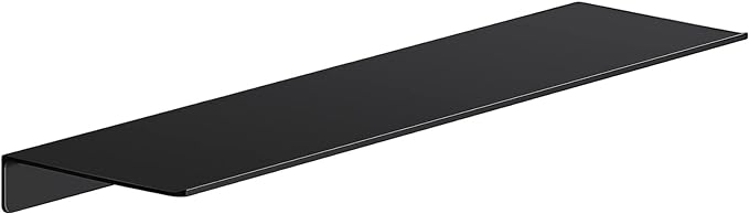 Danpoo 20 inch Floating Shelf for Wall Organizer & Storage, Mini Display Shelf, Metal Wall Shelf for Bathroom, Living Room, Kitchen, Bedroom(Matte Black)