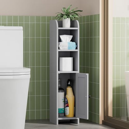 Small Bathroom Storage Cabinet, Narrow Toilet Paper Cabinet