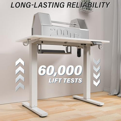 Kingant Standing Desk, 35x20 Inch Electric Height Adjustable Computer Desk
