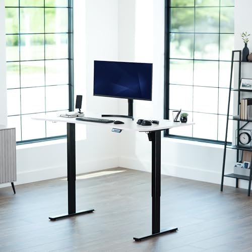 VIVO White 63 x 32 in Standing Desk, DESK-KIT-1B1W