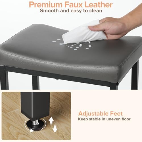 Compact 24 Inch Counter Height Bar Stools Set of 3
