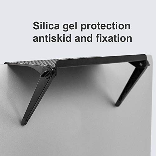 Park TV Top Shelf Apple TV Mount Monitor Stand Router Shelf Adjustable for Media Box, Game Console, Router, Camera Frames Remote 11.8 X 4.7 Inch