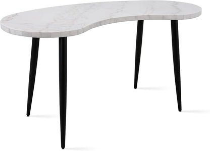 Steve Silver 31 in. U-Shaped White Writing Desk with Open Storage KS200DTDL