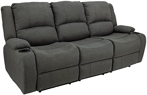 RecPro Charles Triple Powered 80" RV Wall Hugger Reclining Loveseat Fossil