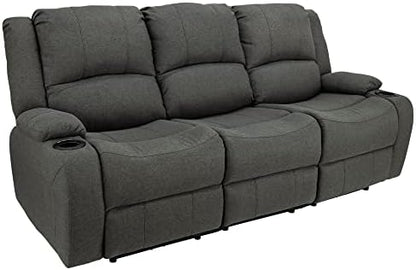 RecPro Charles Triple Powered 80" RV Wall Hugger Reclining Loveseat Fossil