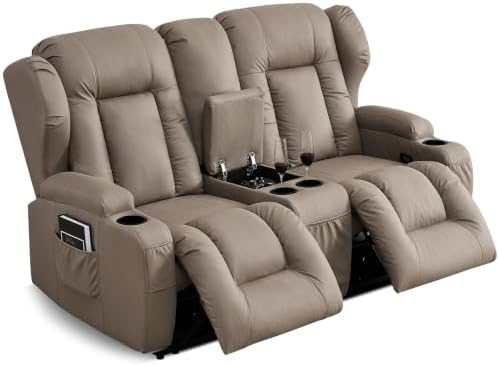 SAMERY 65" RV Loveseat Recliner Sofa, Manual Reclining Loveseat