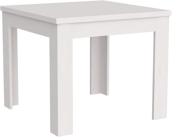 Mobili Fiver, Square extendable Dining Table, Eldorado, 35.4(70.9) x35.4 in, White Ash, for 4-8 People, Expandable Dining Table for Kitchen, Italian Furniture