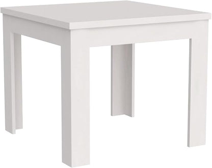 Mobili Fiver, Square extendable Dining Table, Eldorado, 35.4(70.9) x35.4 in, White Ash, for 4-8 People, Expandable Dining Table for Kitchen, Italian Furniture
