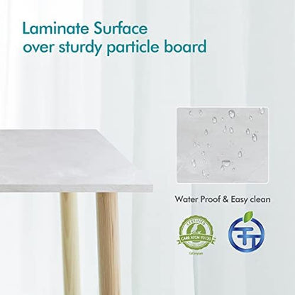 Kaboon 60x28 inches Tabletop, Solid One-Piece Desktop for Sit Stand Desk, Double Desks, L Desk DIY,Wood Countertop Home or Commercial Use,1 inch Thick, White Rock, 27.56" D x 59.1" W