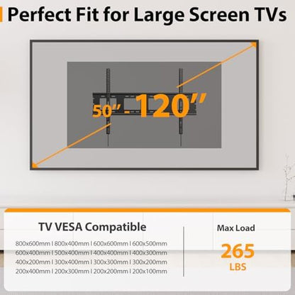 TV Wall Mount for 50-120 inch Quick Release Lock Low Profile Bracket