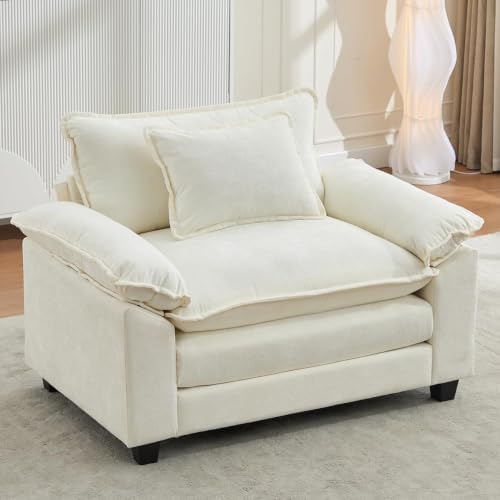 IPKIG 53" Modular Sectional Cloud Couch, Modern Single Seater Sofa
