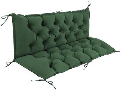 IASEAHK Porch Swing Cushions, 40×40×4 Inch, Waterproof, Forest Green