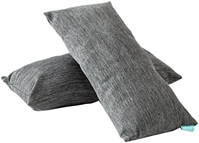 Outdoor Wicker Cushion Set of 5 - Waterproof Fade Resistant Patio Furniture Cushions, Loveseat 2 U-Shape 2 Lumbar Pillows for Porch, Bench, Backyard, Garden, Charcoal Grey,Black