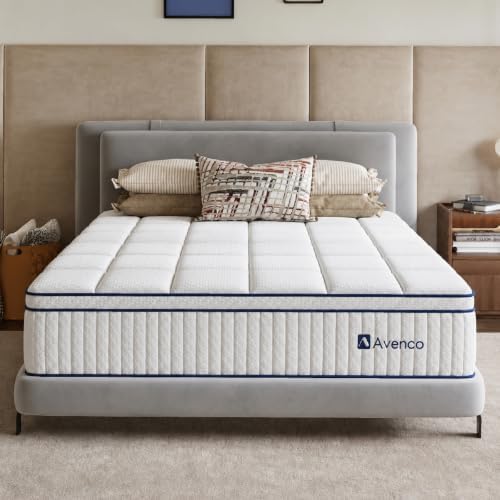 Avenco King Mattress 12 inch, King Hybrid Mattress in a Box